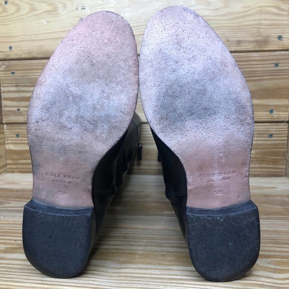 Cole Haan Grand OS Tall Black Leather Riding Boots - Picture 8 of 10